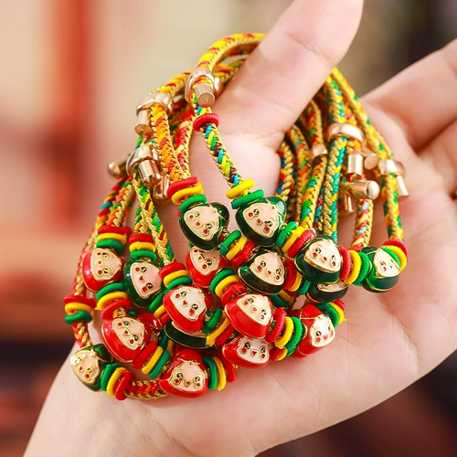 Плетеный детский браслет из красной нити ручной работы, подарок на день рождения