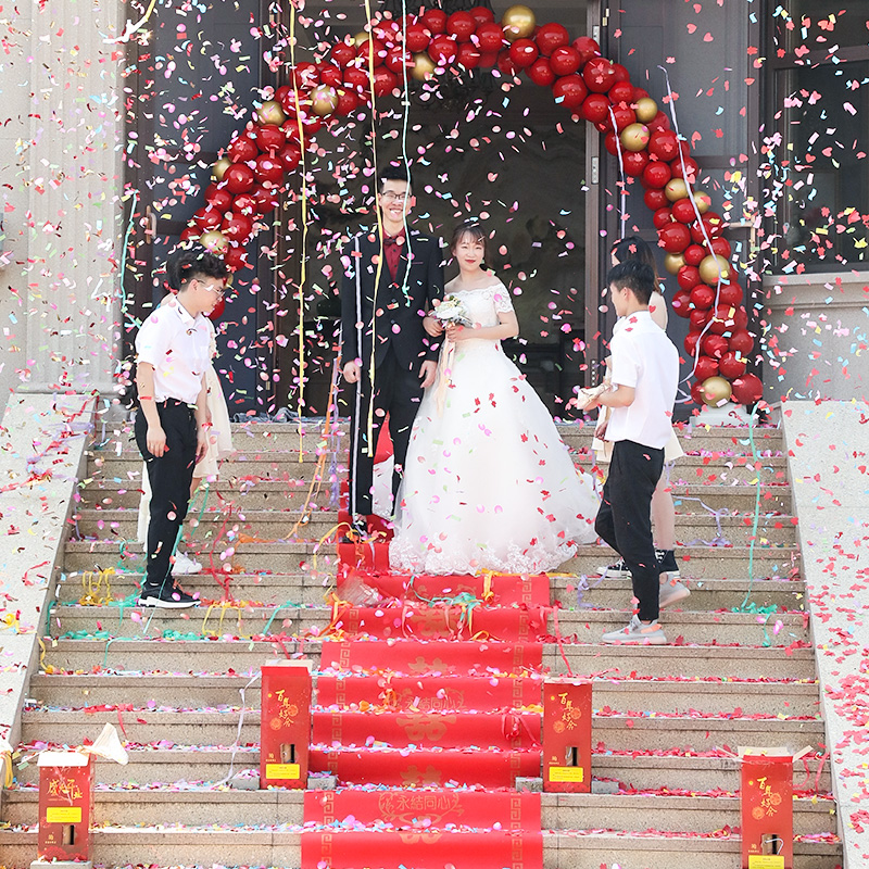 Wedding supplies Wedding salute electronic fireworks celebration opening color spray can flower tube concierge Outdoor smoke color cannon super loud