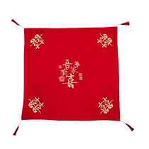 Wedding phoenix crown embroidery red hijab with tassels wedding Xiuhe suit veil dragon and phoenix auspicious headscarf