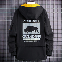 Male Great Boy Jacket Spring Style 2020 New Junior High School Foreign Air 12-15 Year Old Coat Han Version Jacket Windsuit Mens Clothing