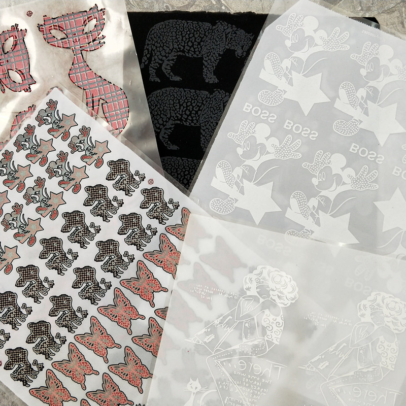 Cartoon Flocking Ironing Canvas Sticker Seamless Cloth Sticker Transfer Various Types