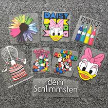 1 Yuan 3-8 sheets of PET film Scalding Cartoon Small Scalding Mary Daisy Girl Cartoon Bronzed