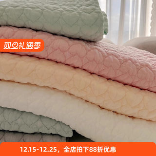 可爱爱心款软糯蓬松亲肤韩国床盖莫代尔柔软单双人床单夏被空调被