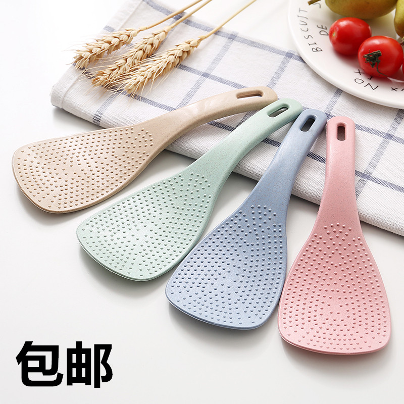 Tide enjoy wheat straw cute household non-stick rice spoon Creative environmental protection plastic rice cooker pot rice shovel scoop