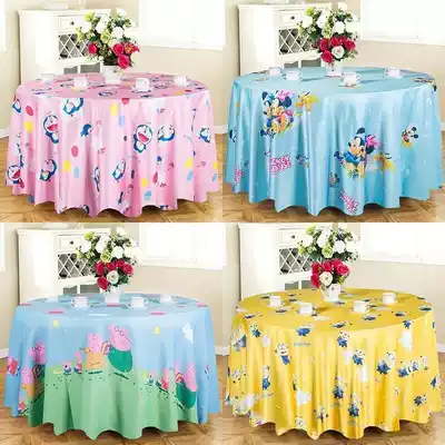 Cartoon tablecloth cute children round tablecloth cloth hotel dining room banquet tablecloth birthday party baby banquet tablecloth