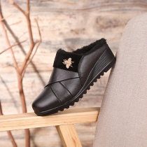 Autumn Winter New Moms Shoes Cotton Shoes Slippers Non-slip Warm Indoor REAL LEATHER SOFT BOTTOM WOMEN SINGLE COTTON SLIPPERS