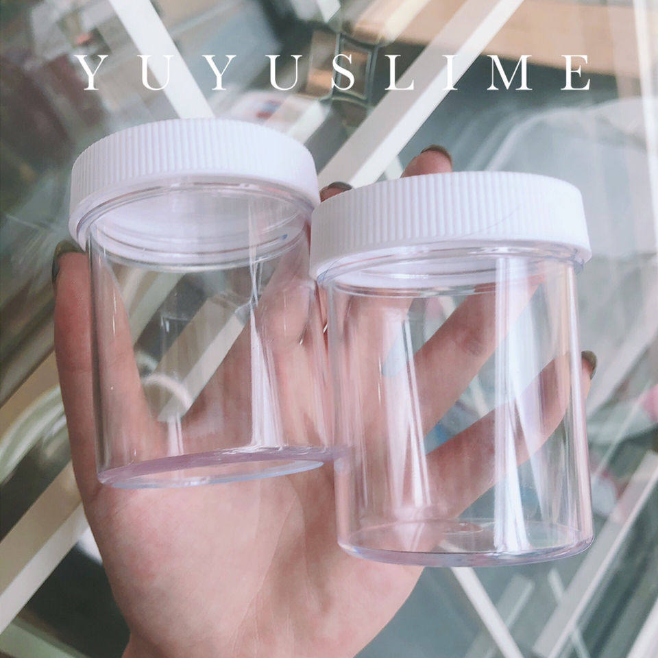 กล่องใส 120 มล. กล่องอะคริลิก กล่องบรรจุสไลม์ กล่องเก็บครีมทาหน้า กล่องเก็บดินสีสำหรับอาหาร ทำจากพลาสติก