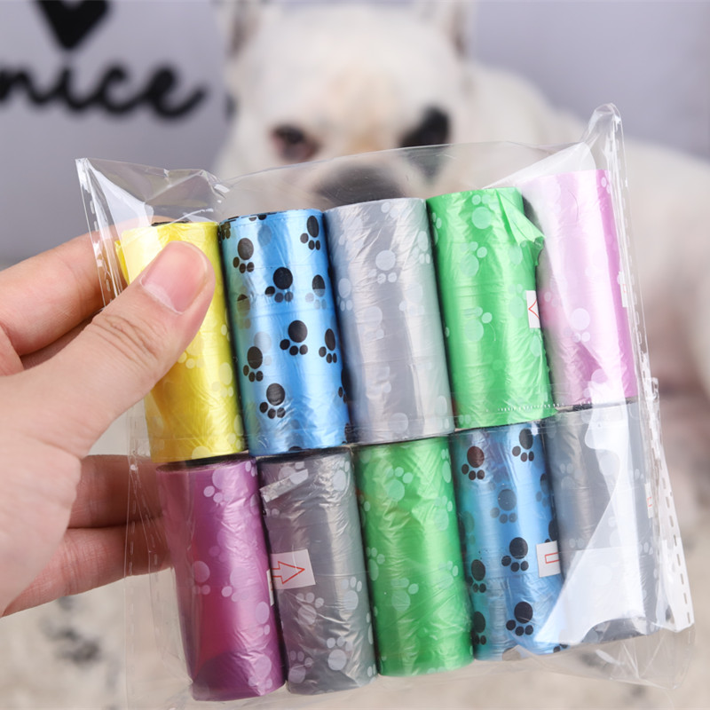 Pet rác túi chó nhặt túi clip thay thế nhà vệ sinh túi rác xách tay mèo dọn rác phân loại túi rác - Cat / Dog Beauty & Cleaning Supplies lược chải lông cho chó
