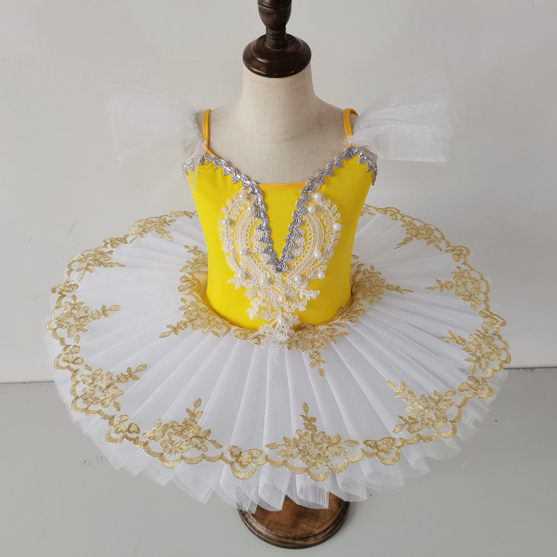 Children Ballet Dresses Dress Out Girl Harnesses Dancer Dance Suit Swan Dancing Fluffy Dress Toddler Dance Performance