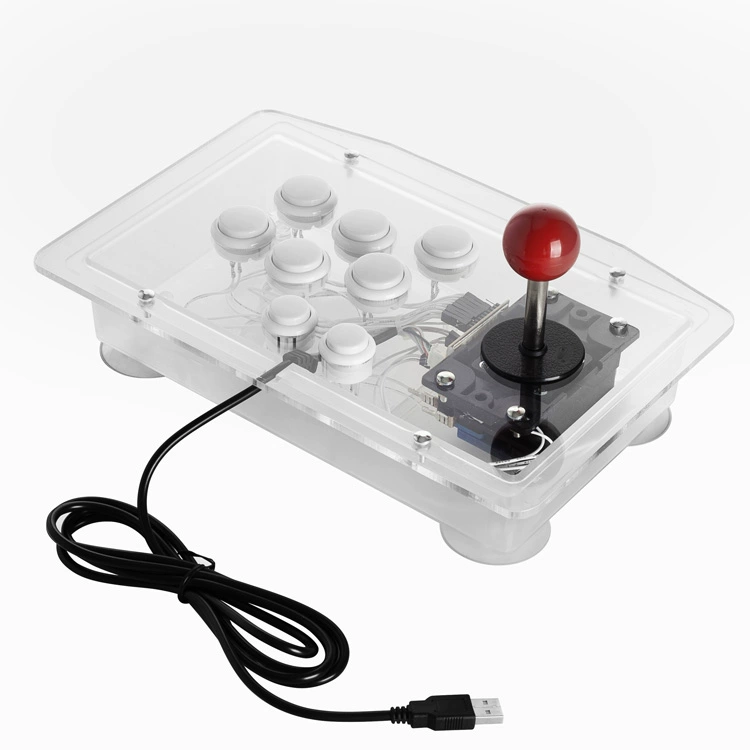 Trò chơi điện tử King of Fighters Cái nôi USB máy tính TV set-top box Trò chơi PS3 LED xanh trong suốt rocker - Cần điều khiển tay cầm ps3