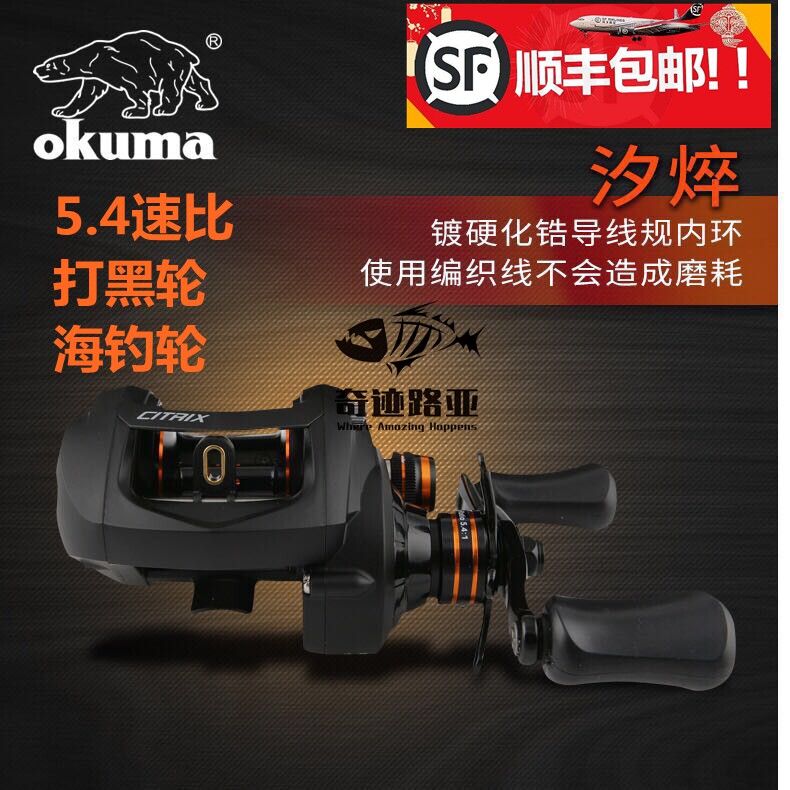 Cisfunokuma Kuma Bears CI-354 Full Metal Lei Qiang Lua Anti-corrosion Water Drop Wheel Fishing Wheel