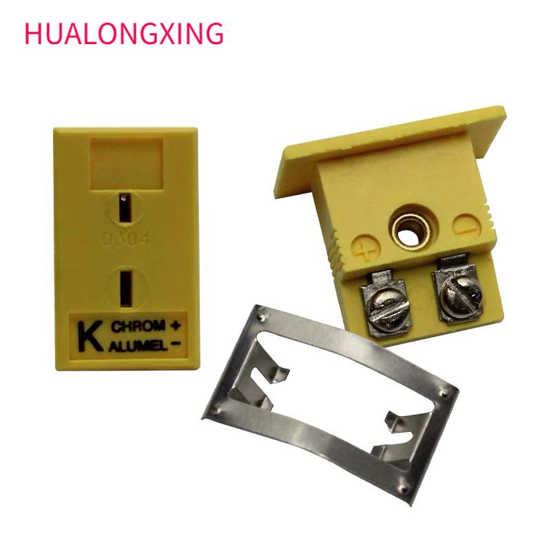 MPJ-K-F K-type yellow thermocouple plug socket panel embedded K-type temperature measurement wire connector Hualong