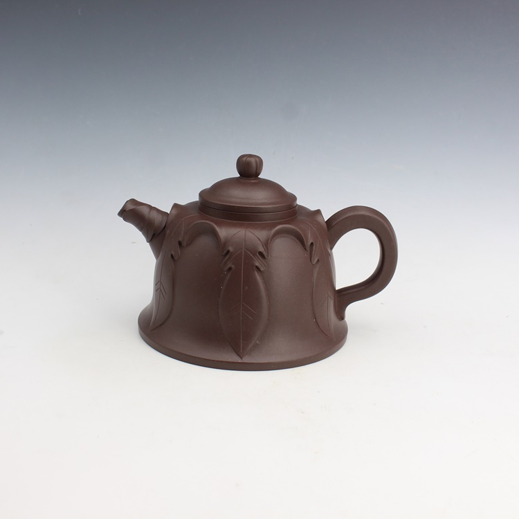 芝芳紫砂壶鄒玉芳制实体店宜兴老一厂黃龍山4號井泥料80年末300cc