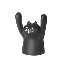 Poor aesthetics raise cards piggy raise hands Message clip Cartoon animal note clip Resin base Photo clip ornaments