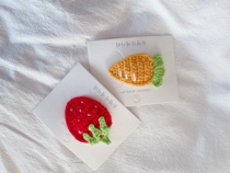 Hairpin rabbit ears hand crocheted finished girl bangs clip net red popular three-dimensional cute animal hairpin