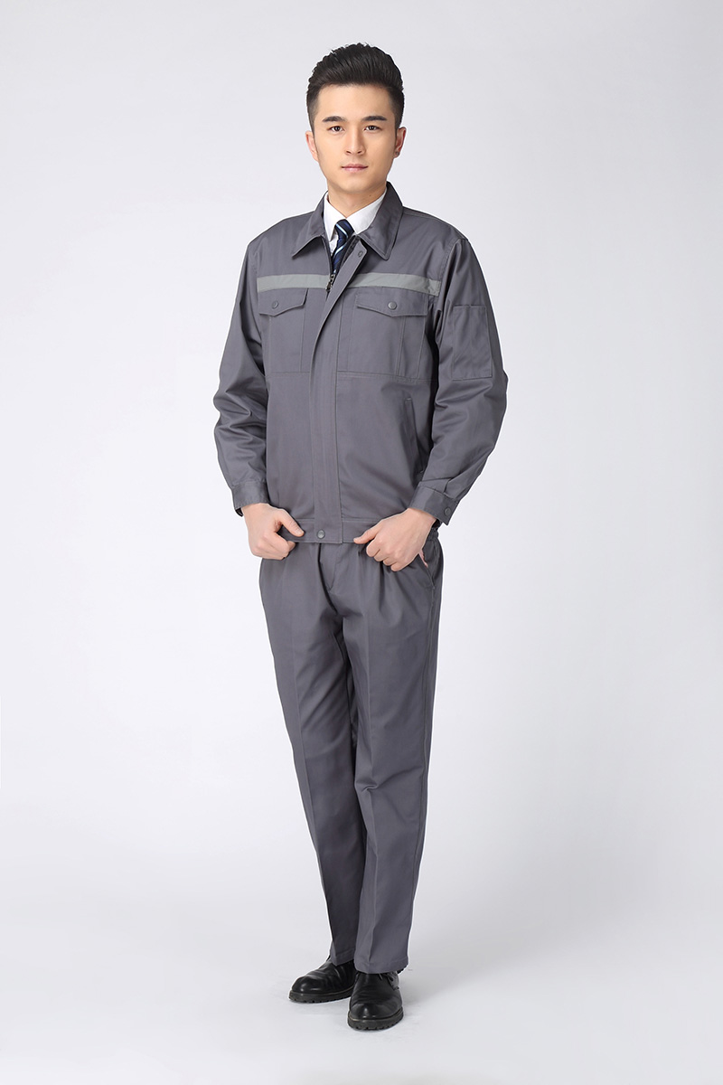 Mùa thu và mùa đông khách sạn bộ đồng phục kỹ thuật thiết lập dịch vụ kỹ thuật dải phản quang tay áo dài Sửa chữa tự động làm đẹp bảo hiểm lao động quần áo phù hợp áo sơ mi trắng nam