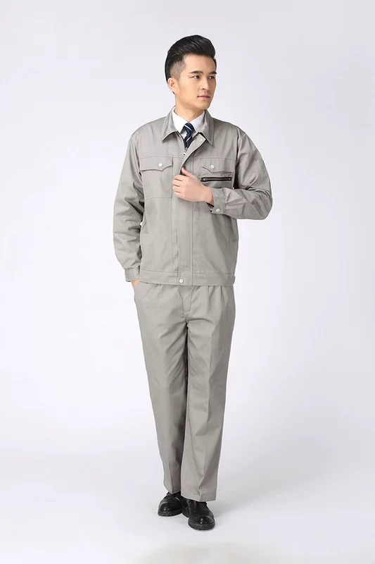 Quần yếm cotton phù hợp với nam giới Bộ phận kỹ thuật khách sạn dài tay Quần áo thợ điện thợ hàn bảo hiểm lao động quần áo