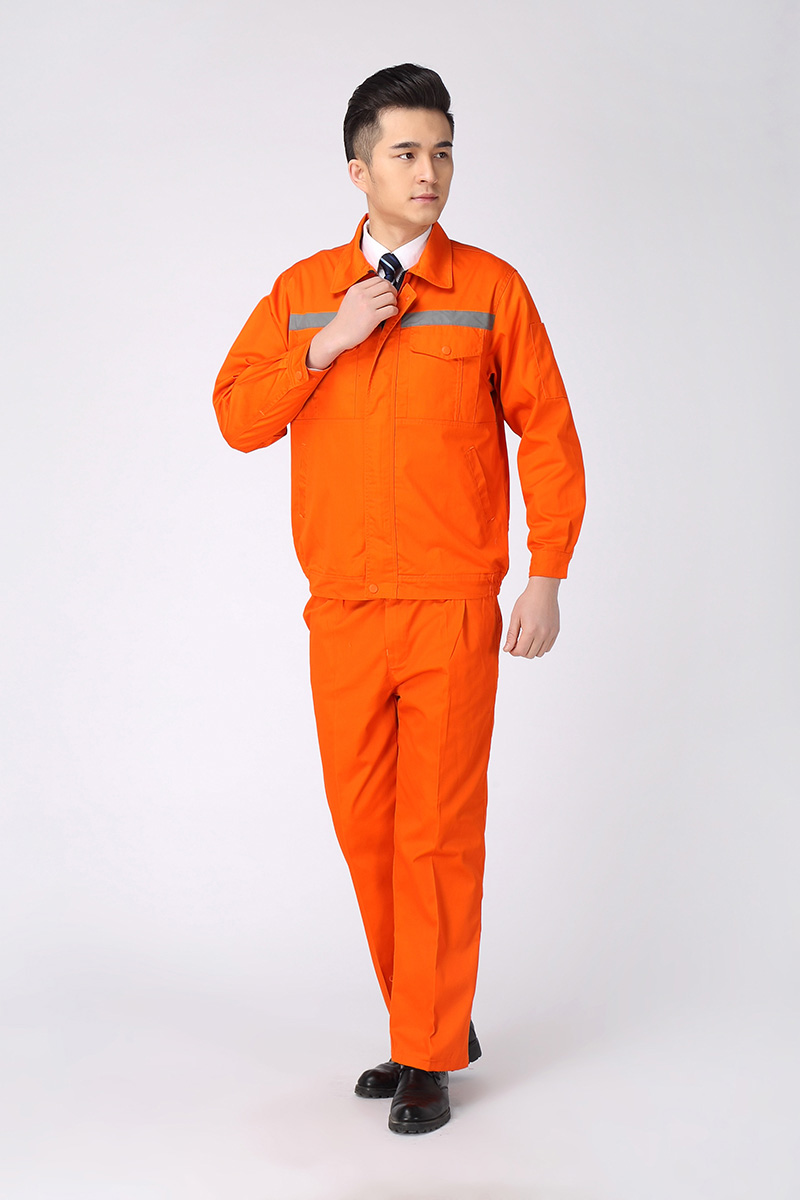 Mùa thu và mùa đông khách sạn bộ đồng phục kỹ thuật thiết lập dịch vụ kỹ thuật dải phản quang tay áo dài Sửa chữa tự động làm đẹp bảo hiểm lao động quần áo phù hợp áo sơ mi trắng nam