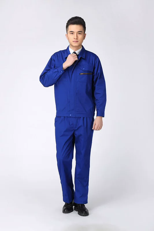 Quần yếm cotton phù hợp với nam giới Bộ phận kỹ thuật khách sạn dài tay Quần áo thợ điện thợ hàn bảo hiểm lao động quần áo