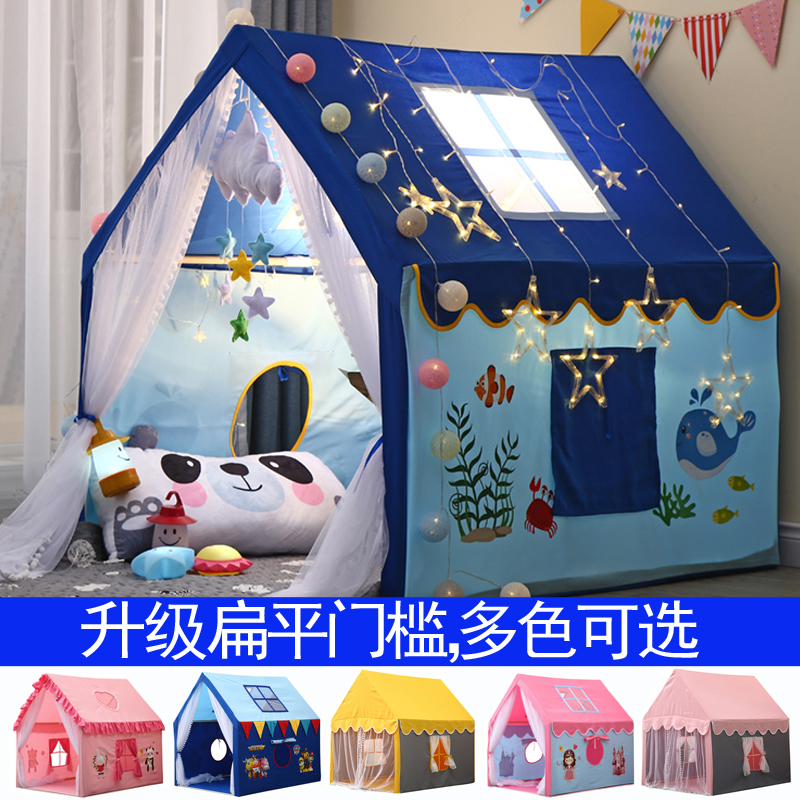 Children Indoor tent Game house sleeping Sub-bed Divinity bed Tent Princess Castle Large Space Wood Rack Tent