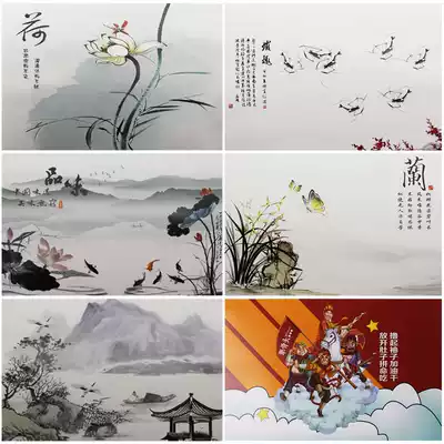 Hotel calligraphy plate creative cold dishes artistic conception dishes art mat paper kitchen dining dishes decoration plate embellishment book