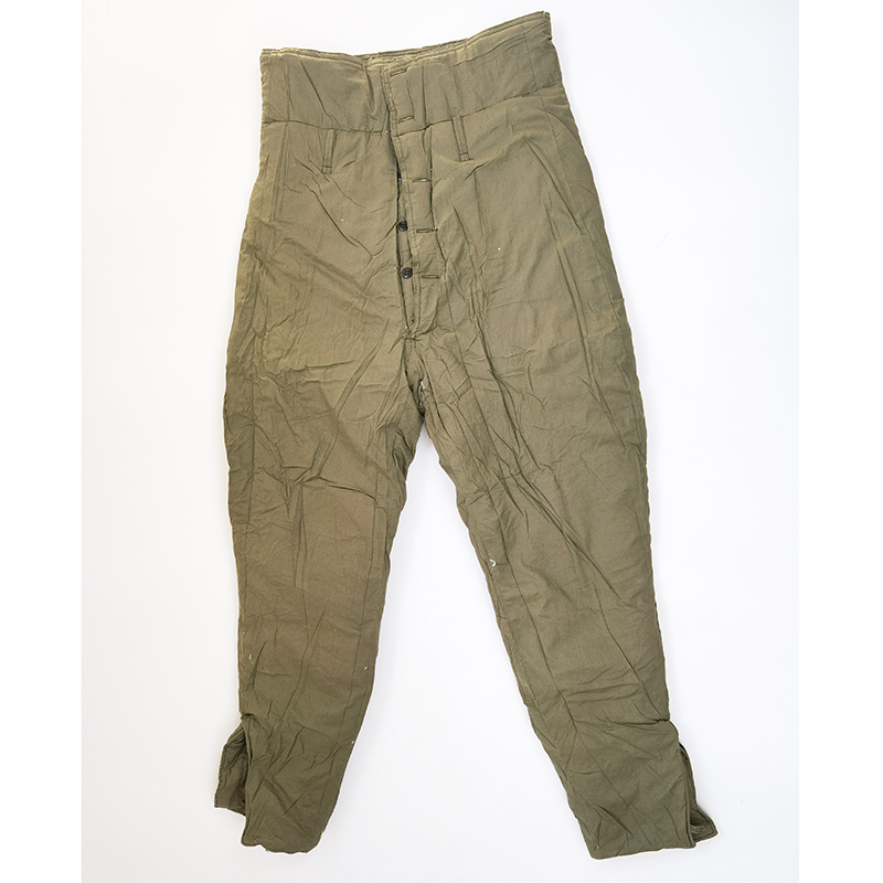 Old Stock Armored soldier leather cotton liner cotton pants High waist long trousers thickened warm cold storage with workwear pants winter high chill area-Taobao