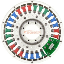 27N30P disc type DC brushless motor direct drive medium hollow shaft permanent magnet three-phase flat motor Hall