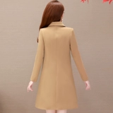 Длинный весенний модный плащ, приталенная куртка, средней длины, 2021 года, городской стиль, в корейском стиле, в британском стиле, в западном стиле