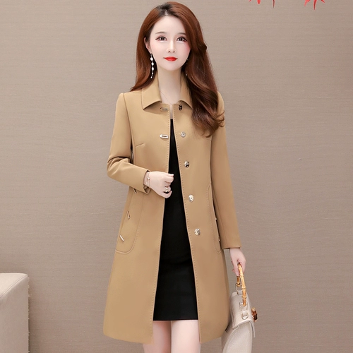 Длинный весенний модный плащ, приталенная куртка, средней длины, 2021 года, городской стиль, в корейском стиле, в британском стиле, в западном стиле