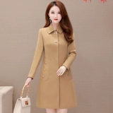 Длинный весенний модный плащ, приталенная куртка, средней длины, 2021 года, городской стиль, в корейском стиле, в британском стиле, в западном стиле