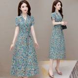 Шифоновое платье, приталенная летняя юбка, коллекция 2022, городской стиль