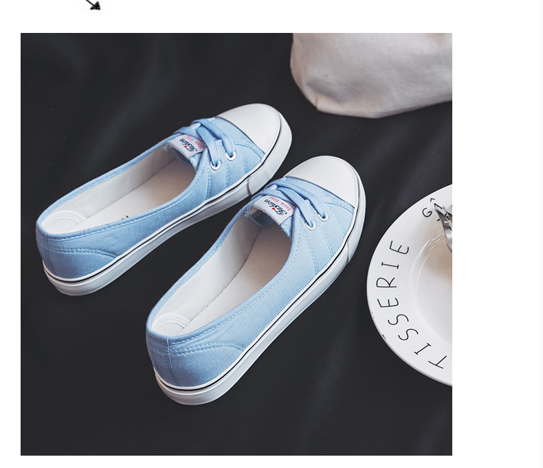 Mùa hè 2018 mới đôi giày vải nhỏ màu trắng của phụ nữ Sinh viên Harajuku ulzzang Phiên bản Hàn Quốc của mùa xuân hoang dã giày nông giầy thể thao nữ