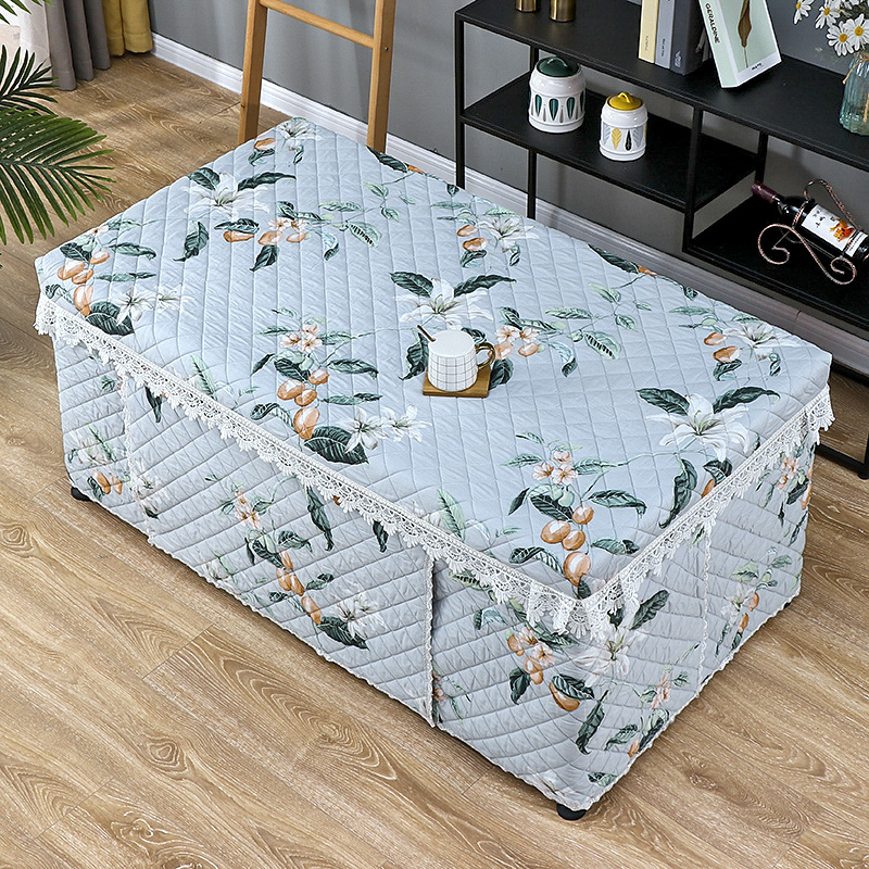 New pure cotton rectangular baking fire table cover table cloth cover tea table Home electric heating stove cover winter thickened warm