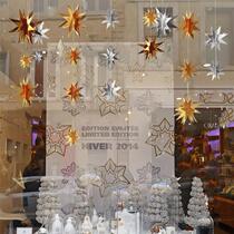 Jewelry Shop Shop Window Creativity Hanging Decoration Solid Snowflake Pendant Mall Hall Hallway Opening Event Arrangement