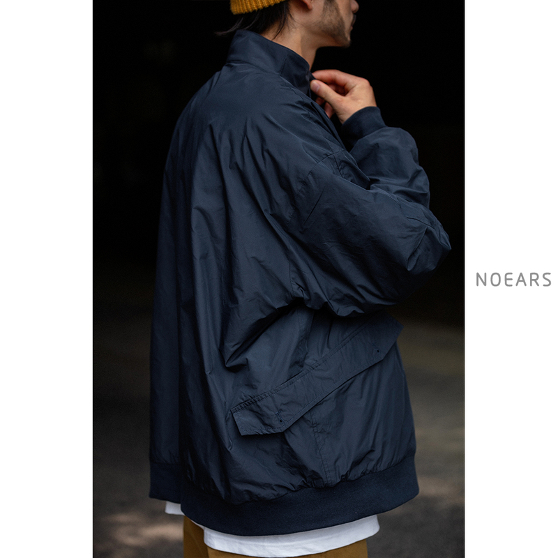 Noears Retro Japanese-Style Outdoor Waterproof Stand-Up Collar Golf Coach Jacket Workwear Coat Loose Cool and Trendy