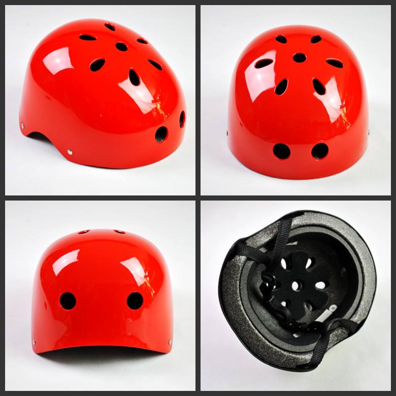 Đường phố cao cấp Vũ Mũ Bảo Hiểm Head Rotating Cap Mũ Bảo Hiểm * Con Lăn Skateboard * Trượt Ván * Trượt Băng Cực Thể Thao Mũ Bảo Hiểm Màu Đỏ giày heelys 4 bánh