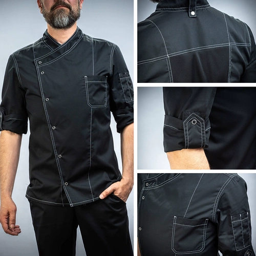 古雷米 Шеф -повара обслуживание мужская семерые рукав осенний винный ресторан ресторан для выпечки