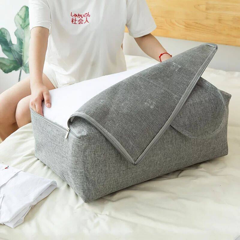 Tasteless washed cotton numb cloth art damp cotton quilted by bag kindergarten Quilt Clothes Finishing moving luggage Bags Bags