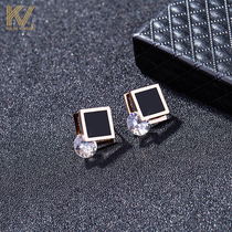 Earrings 2021 new trendy Korean temperament high-end sense of simplicity sterling silver earrings net red wild earrings earrings