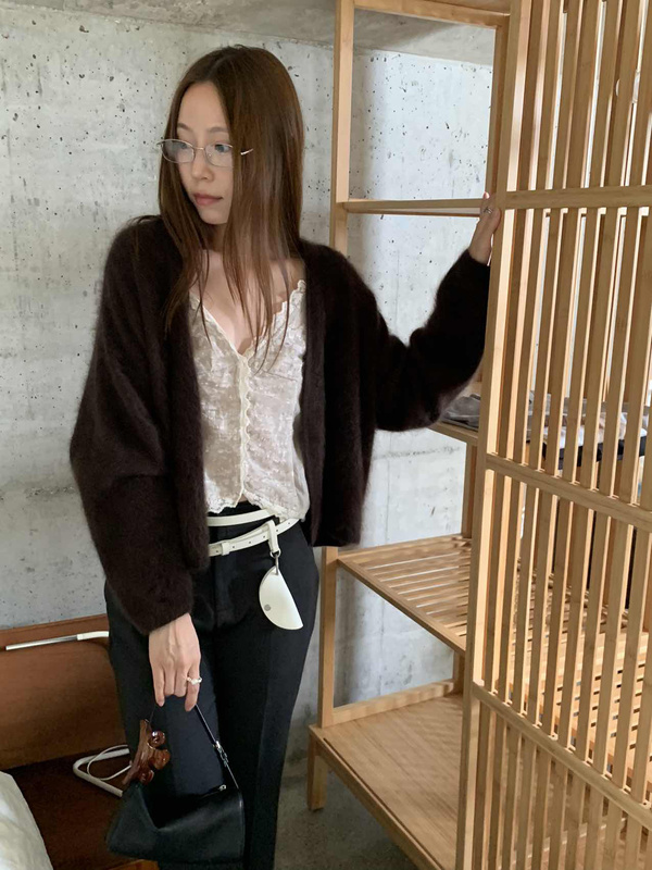 Nano Genuine Product 89.9% Sheep Wool 4.5% Cashmere Brushed 5.6% Mulberry Silk Cardigan Soft and Versatile Cardigan Nano Genuine Product 89.9% Sheep Wool 4.5% Cashmere Brushed 5.6% Mulberry Silk Cardigan Soft and Versatile Cardigan
