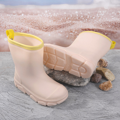 Children's Rain Boots with Drawstring, High-Tube Rain Boots, Long Boots for Older Kids, Over-The-Knee School-Specific Boots for Boys and Girls, Non-Slip — 7