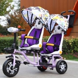 Детская тележка для близнецов, трехколесный велосипед с сидением, 1-6 лет