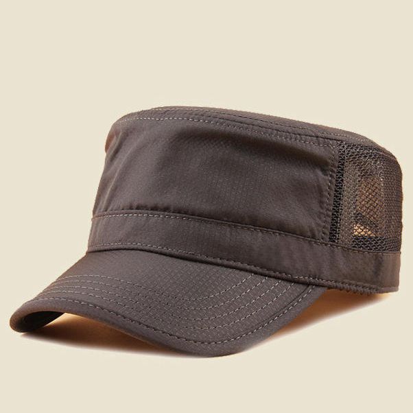Outdoor sport Summer speed dry flat top hat male breathable mesh hat male cap mesh sunscreen sunhat pure colour duck tongue cap