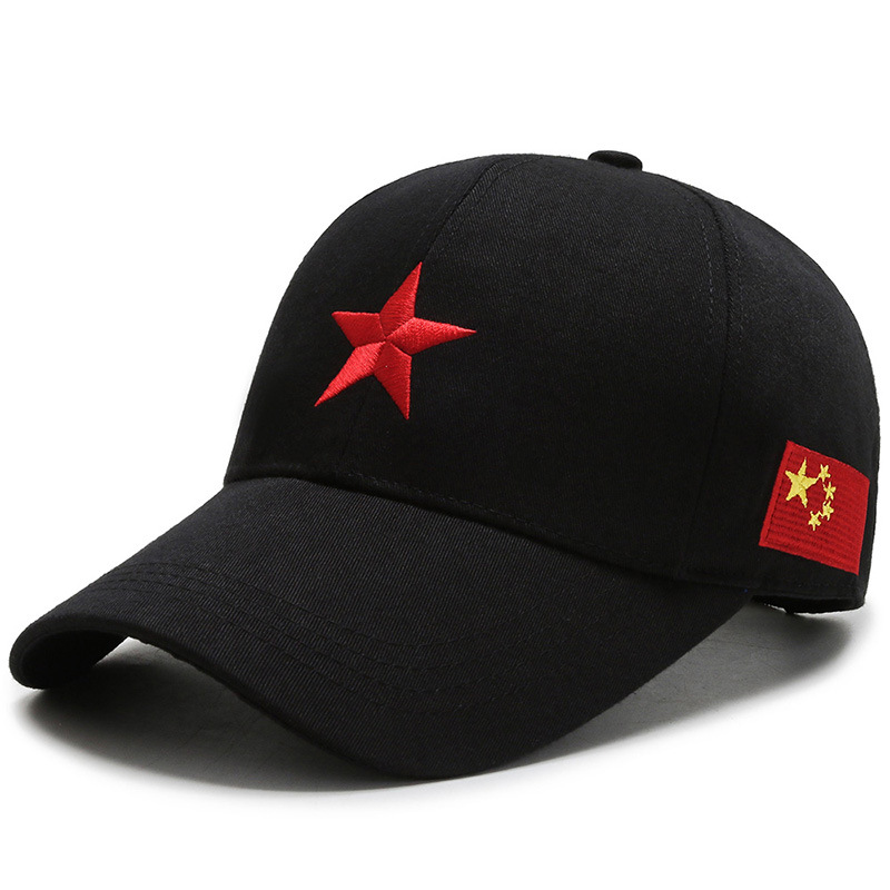 Foreign trade spring and autumn European flag Chinese pentagonal fishing hat male hat embroidered ducktongue hat female baseball cap tide