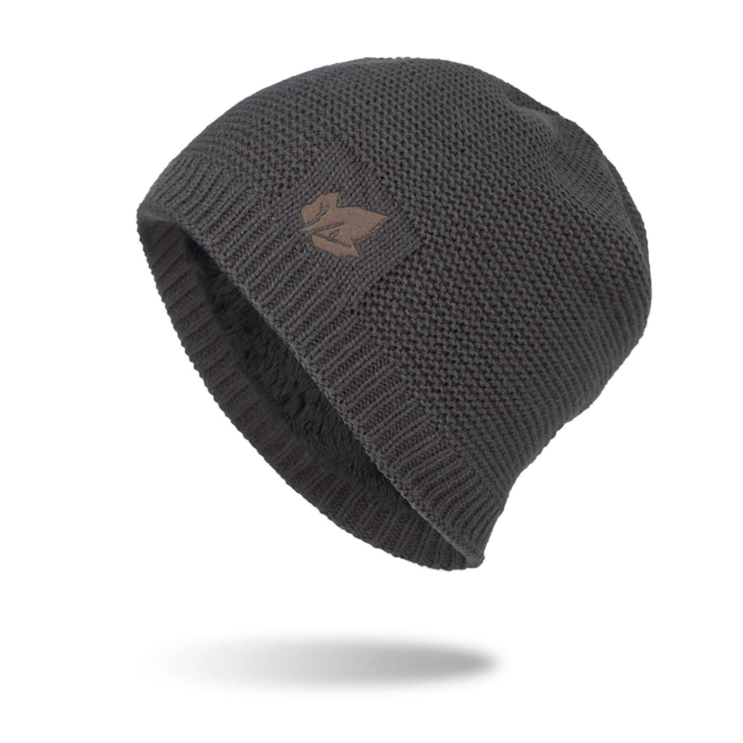 Foreign trade Riding outdoor sports Fashion men's hat Winter warmth thickened Garsuede cover headhat knit wool line hat