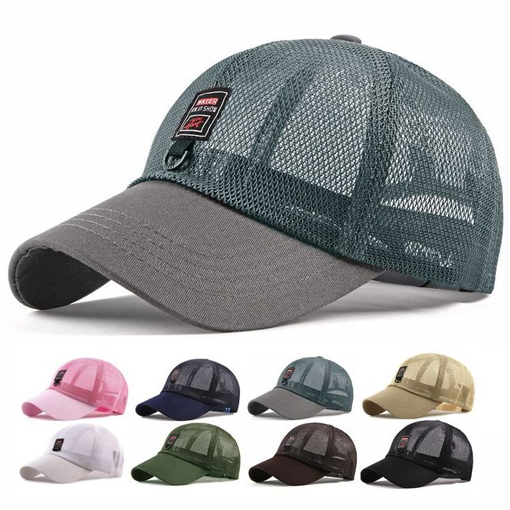 Foreign trade European and American fashion summer thin breathable outdoor sports caps men's hats mesh caps baseball caps women's peaked caps