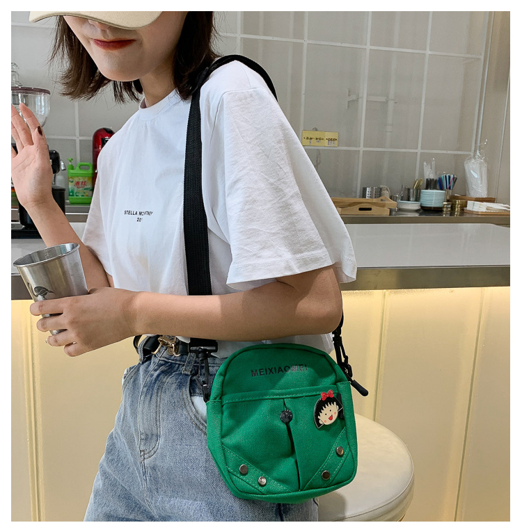 Túi đựng điện thoại di động nữ đeo chéo 2019 mới Nhật Bản phiên bản tiếng Hàn của Hàn Quốc của cô gái hoang dã băng thông rộng 蹦 di túi nhỏ - Túi điện thoại túi đựng điện thoại đeo thắt lưng nam