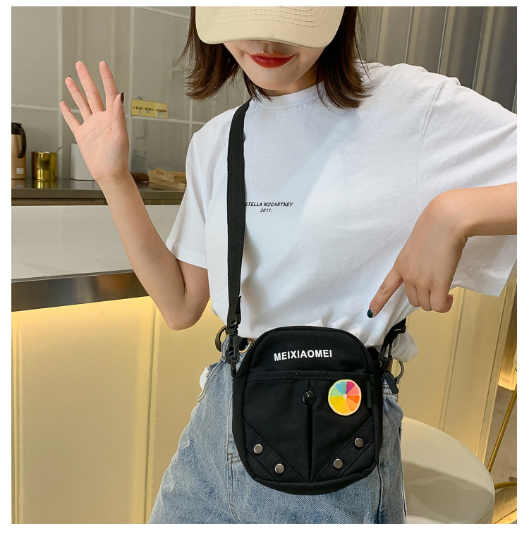 Túi đựng điện thoại di động nữ đeo chéo 2019 mới Nhật Bản phiên bản tiếng Hàn của Hàn Quốc của cô gái hoang dã băng thông rộng 蹦 di túi nhỏ - Túi điện thoại túi đựng điện thoại đeo thắt lưng nam