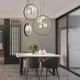 Postmodern Restaurant Glass Long Bubble Lamp New Magic Bean Scandinavian Creative Stylish B&B Bedroom Bar Chandelier