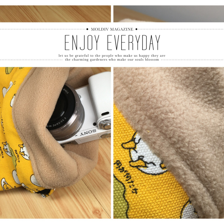 Độc quyền! Dễ thương vỏ trứng gà đôi dày cộng với túi máy ảnh nhung túi máy ảnh Polaroid túi micro micro đơn - Phụ kiện máy ảnh kỹ thuật số túi chống ẩm máy ảnh